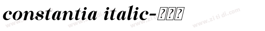 constantia italic字体转换